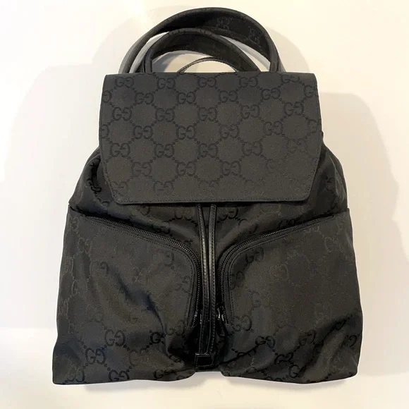 GUCCI NWOT Monogram Drawstring Backpack Gucci GG Supreme Monogram “Loved” Angry Cat Drawstring  main image 3